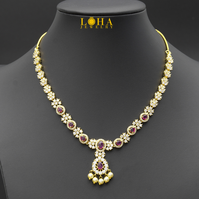 Mano Ruby Necklace Set