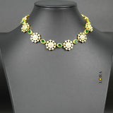 Mandara - Diamond and Emerald Short Necklace