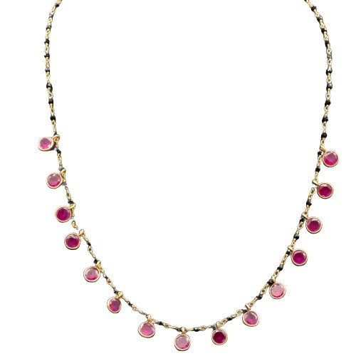 Ruby Necklace 925 silver