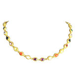 Harivillu - Multi color gem stones short necklace