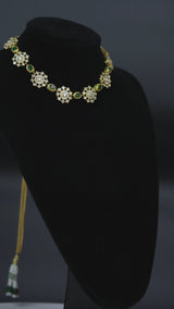 Mandara - Diamond and Emerald Short Necklace