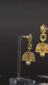 Vaisaki Floral Jumki earrings