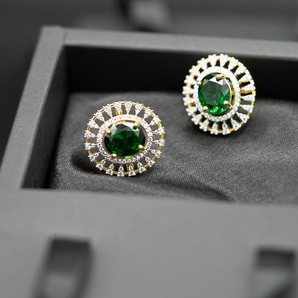 Emerald Premium CZ Ear Studs