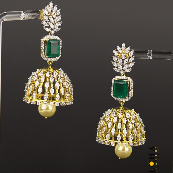 Vaisaki Floral Jumki earrings