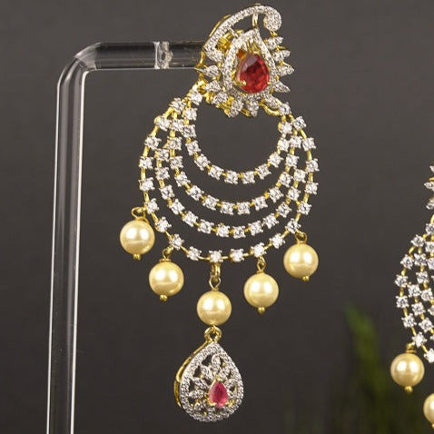 Natyam Statement earrings (Ruby)